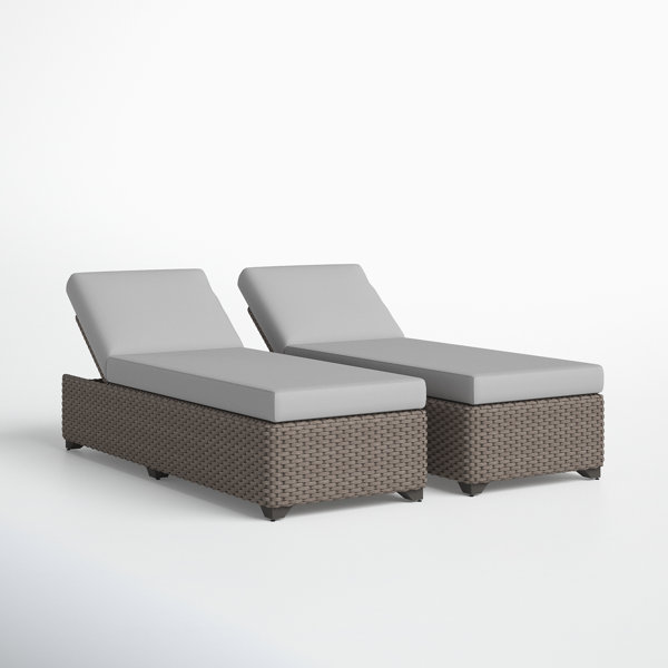 Joss & Main Olesya Outdoor Wicker Chaise Lounge Set & Reviews | Wayfair